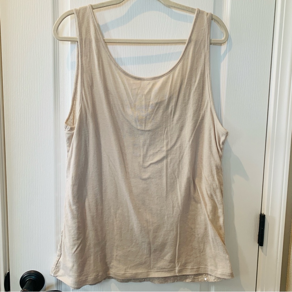OLD NAVY Women’s Tan Shimmering Sequin Tank Top XXL - Picture 10 of 11